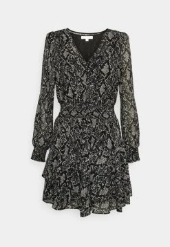 MICHAEL Michael Kors Damen SOFTH PYTHON SMOCK - Freizeitkleid - Black -MICHAEL Michael Kors d26dd35b8e4944d7a68cfd4de65a4a33