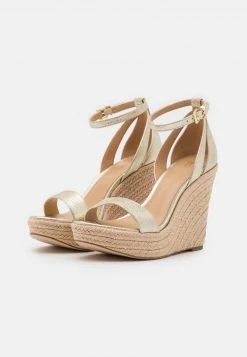 MICHAEL Michael Kors Damen KIMBERLY WEDGE - High Heel Sandalette - Pale Gold -MICHAEL Michael Kors d569b1eb7b98476dbcc0150a3278c7d6