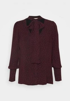 MICHAEL Michael Kors Damen CHEETAH TIE - Bluse - Dark Ruby -MICHAEL Michael Kors d9c5ef7a6b0c4d5aa6db42109d727362
