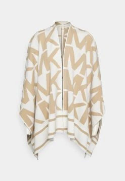 MICHAEL Michael Kors Damen LOGO PONCHO - Cape - White/khaki