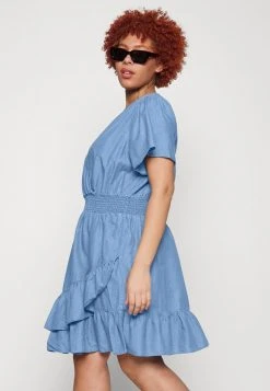 MICHAEL Michael Kors Damen WRAP DRESS - Freizeitkleid - Light Cadet Wash -MICHAEL Michael Kors e5103a4d2c1142a49dda186d8a4e16ea