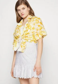 MICHAEL Michael Kors Damen PALM EYLT SKIRT - Minirock - White -MICHAEL Michael Kors e72e3da65eb24037ba82b96f53202779