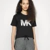 MICHAEL Michael Kors Damen SEQN LOGO TEE - T-Shirt Print - Black -MICHAEL Michael Kors ee3cd6a573604c0b99c30be4634766cc