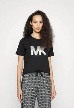 MICHAEL Michael Kors Damen SEQN LOGO TEE - T-Shirt Print - Black