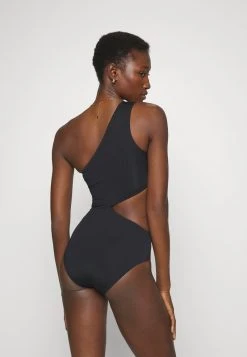 MICHAEL Michael Kors Damen LOGO CUT OUT ONE SHOULDER ONEPIECE - Badeanzug - Black -MICHAEL Michael Kors ef41838cdb04405d944f2808f21ada9a