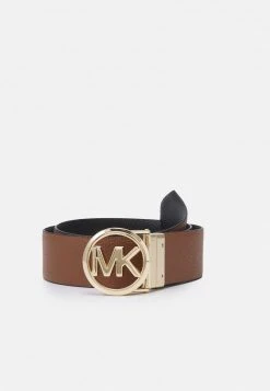 MICHAEL Michael Kors Damen REVERSIBLE BELT - Gürtel - Black/luggage/gold-coloured -MICHAEL Michael Kors f20d6d1fcc3344c8b896faaf25000bd0
