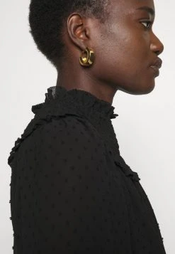 MICHAEL Michael Kors Damen SWISS DOT SMOCKED DRESS - Freizeitkleid - Black -MICHAEL Michael Kors f5656a62c15a4b40b0a926fde81b3478