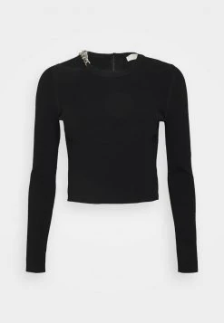 MICHAEL Michael Kors Damen CHAIN CUTOUT FITTED - Strickpullover - Black 16 MICHAEL Michael Kors Damen CHAIN CUTOUT FITTED - Strickpullover - Black -MICHAEL Michael Kors f955ca5322db4dab8a94b8a46fed1c28