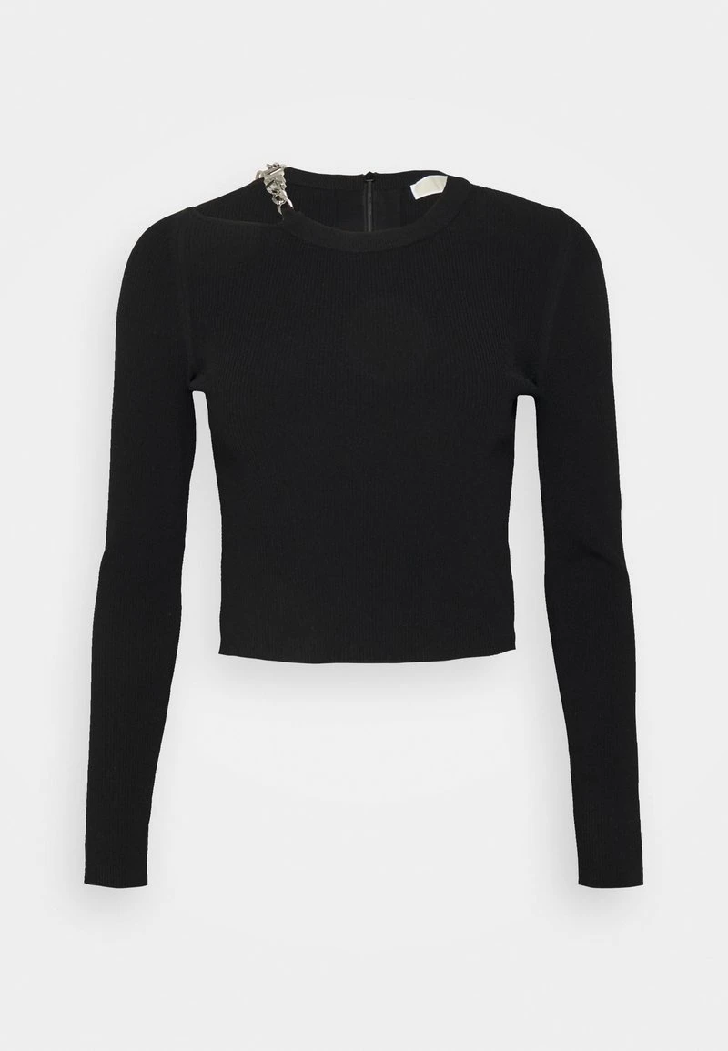 MICHAEL Michael Kors Damen CHAIN CUTOUT FITTED - Strickpullover - Black 9 MICHAEL Michael Kors Damen CHAIN CUTOUT FITTED - Strickpullover - Black - Image 7
