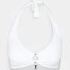 MICHAEL Michael Kors Damen ICONIC SOLIDS HALTER - Bikini-Top - White -MICHAEL Michael Kors fc46e8e230be4297bd41d90e2e17275d