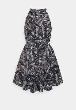 MICHAEL Michael Kors Damen PALM CHAIN NECK - Cocktailkleid/festliches Kleid - White/black -MICHAEL Michael Kors fc87980ba22749d996f9d25b95a04380